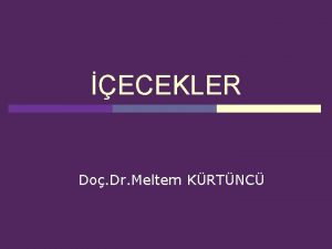 ECEKLER Do Dr Meltem KRTNC Bedenin su gereksinmesinin