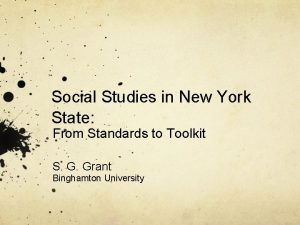 Social Studies in New York State From Standards
