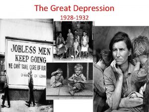 The Great Depression 1928 1932 Causes of the