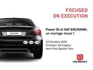 Power BI et SAP BWHANA un mariage russi