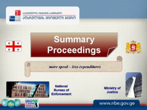Summary Proceedings more speed less expenditures National Bureau