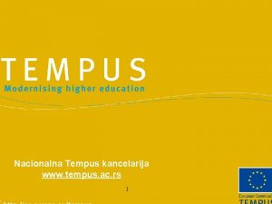 Nacionalna Tempus kancelarija www tempus ac rs 1