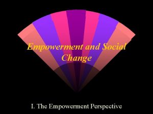 Empowerment and Social Change I The Empowerment Perspective