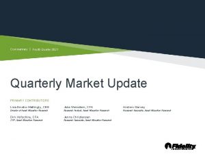 Commentary Fourth Quarter 2021 Quarterly Market Update PRIMARY