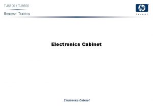 TJ 8300 TJ 8500 Engineer Training Electronics Cabinet