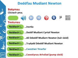 Deddfau Mudiant Newton Botymau Cliciwch yma Bydd clicio