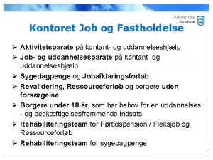 Kontoret Job og Fastholdelse Aktivitetsparate p kontant og