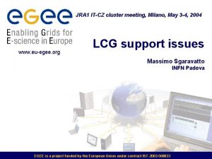 JRA 1 ITCZ cluster meeting Milano May 3