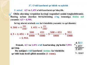 37 Onli kasrlarni qoshish va ayirish Demak 4