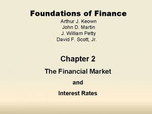 Foundations of Finance Arthur J Keown John D