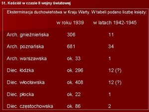 51 Koci w czasie II wojny wiatowej Eksterminacja