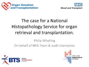 The case for a National Histopathology Service for