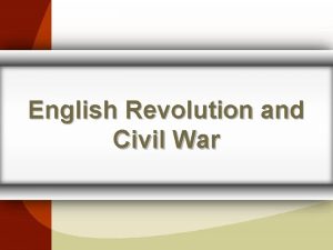 English Revolution and Civil War James I of