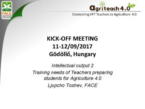 KICKOFF MEETING 11 12092017 Gdll Hungary Intellectual output