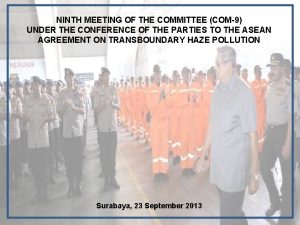 NINTH MEETING OF THE COMMITTEE COM9 UNDER THE