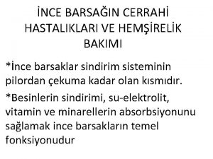 NCE BARSAIN CERRAH HASTALIKLARI VE HEMRELK BAKIMI nce