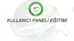 KULLANICI PANEL ETM Temel Kavramlar ProgramcYazlmc Web Kullancs