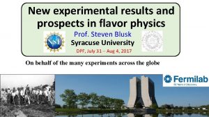 New experimental results and prospects in flavor physics