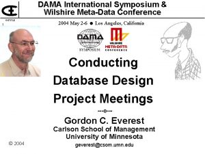 DAMA International Symposium Wilshire Meta Data Conference GETITLE