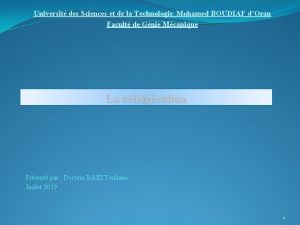 Universit des Sciences et de la Technologie Mohamed