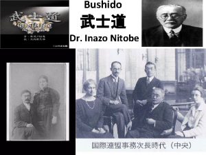 Bushido Dr Inazo Nitobe BUSHIDO The Soul of