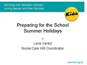 Working with disabled children young people and their