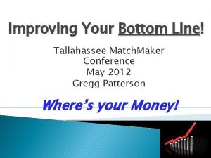 Improving Your Bottom Line Tallahassee Match Maker Conference