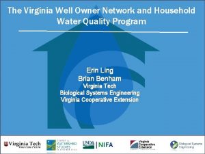 The Virginia Well Owner Network and Household Water