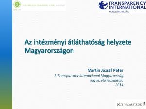 Az intzmnyi tlthatsg helyzete Magyarorszgon Martin Jzsef Pter