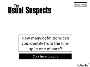 Instructions How many definitions can you identify from