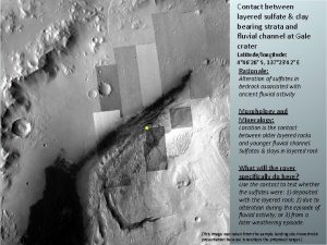 Contact between layered sulfate clay bearing strata and