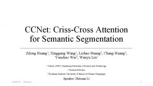 CCNet CrissCross Attention for Semantic Segmentation Zilong Huang