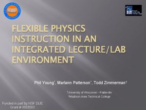 FLEXIBLE PHYSICS INSTRUCTION IN AN INTEGRATED LECTURELAB ENVIRONMENT