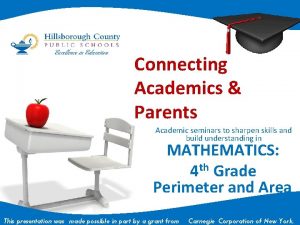 Connecting Academics Parents Academic seminars to sharpen skills