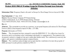 July 2014 doc IEEE 802 15 14 0460