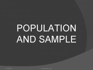 POPULATION AND SAMPLE 23102021 ghozalimaskifeub 1 PopulationUniverses Target