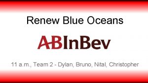 Renew Blue Oceans 11 a m Team 2