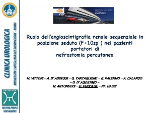 Ruolo dellangioscintigrafia renale sequenziale in posizione seduta F10