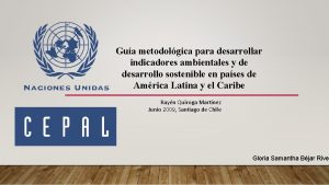 Gua metodolgica para desarrollar indicadores ambientales y de