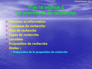 Benoit Duguay 2014 Plan la sance 2 Le