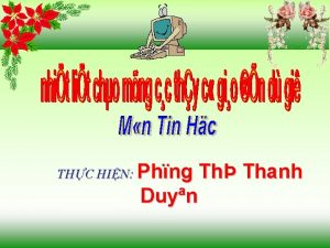 THC HIN Phng Th Thanh Duyn Kim tra