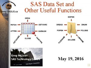 www OASUS ca SAS Data Set and Other