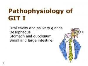 Pathophysiology of GIT I Oral cavity and salivary