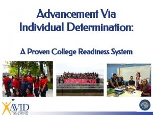 Advancement Via Individual Determination A Proven College Readiness