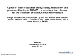 A phase 1 doseescalation study safety tolerability and