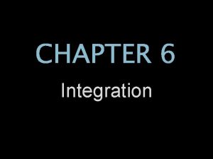 CHAPTER 6 Integration SECTION 6 1 Antiderivatives and