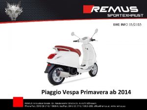 BIKE INFO 352015 Piaggio Vespa Primavera ab 2014