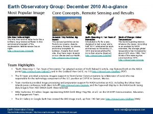 Earth Observatory Group December 2010 Ataglance Most Popular