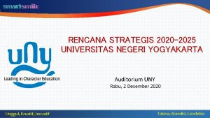 RENCANA STRATEGIS 2020 2025 UNIVERSITAS NEGERI YOGYAKARTA Auditorium