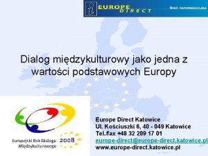 Dialog midzykulturowy jako jedna z wartoci podstawowych Europy